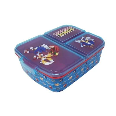 Imagen de Fiambrera para niños, con compartimentos, guardería, de plástico sin bisfenol A (Sonic)