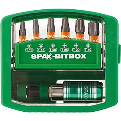 Imagen de SPAX Bitbox T STAR plus 4000007899019 Portabrocas de cambio rápido (6 puntas: T10, T15, T20, T25, T30, T40 en 25 mm)