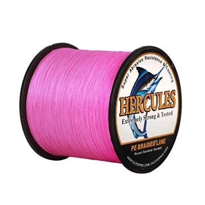 Imagen de HERCULES Sedal Trenzado de 4 Hilos, 100 2000 m, 6 LB, Súper Suave, Polietileno, Multifilamento Hilo Pescar en el mar y Agua