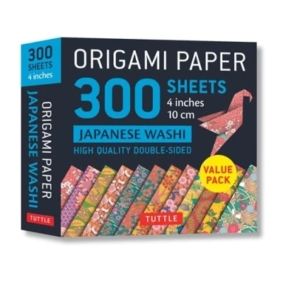 Imagen de Origami Paper 300 Sheets Japanese Washi Patterns 4 (10 CM): Tuttle Paper: Double Sided Printed with 12 Different Designs: ... Designs