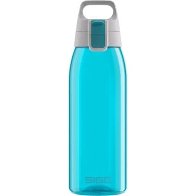 Imagen de Sigg botella Total Color Aqua reutilizable (1 L), de agua impermeable y sin sustancias nocivas, plástico Tritan ligera muy resistente
