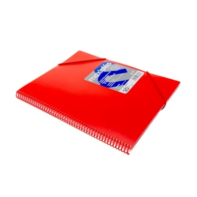 Imagen de Grafoplas CARPETA 30 FUNDAS MAXIPLAS TRANS ROJO