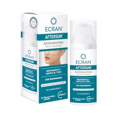 Imagen de Ecran Aftersun Sérum Facial Antimanchas Reparador con Niacidamina, Despigmenta y Unifica el Tono, Fórmula VitEox80 50 ml