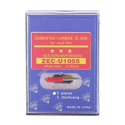 Imagen de 15 piezas de cortador vinilo acero tungsteno Plotter partes herramienta corte 30 45 60 grados con soporte