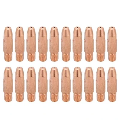 Imagen de Akozon Punta de contacto cobre M6 para 24KD MIG MAG antorcha del soldador soldadura 0.8/1.0/1.2mm （20Pcs）(1.0)
