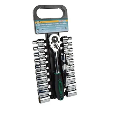 Imagen de Brüder Mannesmann Werkzeuge M29106 Steckschlüsselsatz 1/2&quot; TLG Socket Spanner Set, 1/2 inch, 22 Pieces