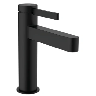 Imagen de hansgrohe Finoris Grifo monomando de lavabo 110 con vaciador automático, negro mate, 76020670