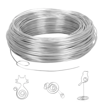 Imagen de Romon Alambre De Aluminio 1mm X 30 M, Manualidades Artesanal Aluminio, Flexible Para Joyeria DIY Hacer Joyas
