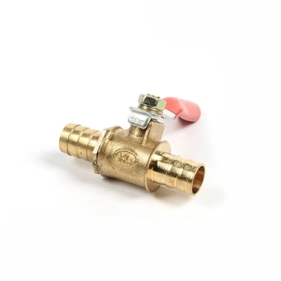 Imagen de válvula de bola latón 10 mm, cierre púas, manguera tubo junta, adaptador conector para agua, gas, aceite (paquete