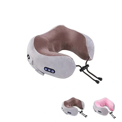 Imagen de Almohada de Masaje Cuello para Alivio Dolor Cervical. Masajeador Cervical Eléctrico Recargable por USB. en Forma U la casa, oficina, viajes.