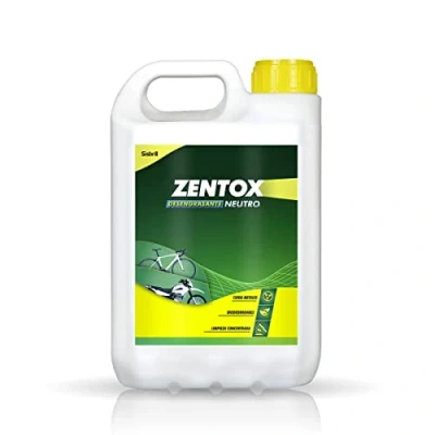 Imagen de Sisbrill Zentox desengrasante y limpiador NEUTRO de bici moto. Cadena, chasis, motor. Concentrado sin agua (1 lt == 10 lts en uso). Protección Carbono, Anodizados, Cromados Aluminio 5 litros