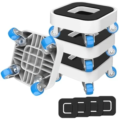 Imagen de NIUXX Ruedas para Mover Muebles, Juego Muebles Pesados, con Giratorias de 360 Grados, 1 in Fácil Mover, Adecuado Varios Tipos Capacidad Máxima Carga 350 kg