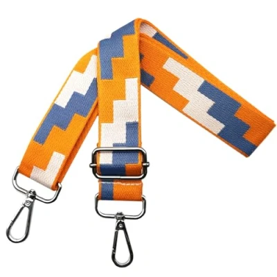 Imagen de Correa para Bolsos de Mujer Ajustable, Bandolera con Mosquetón Plateado 3.8cm Anchura, Hombro Reemplazo Crossbody Accesorios, Naranja, J1