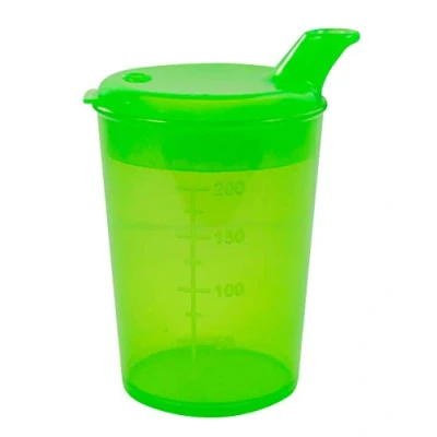 Imagen de Vaso de distintos colores con tapa y abertura para beber, 250 ml, Medi Inn
