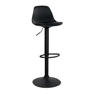 Imagen de Vaukura Taburete Alto Regulable para Cocina/Bar Tulipa con Asiento Acolchado (Black)