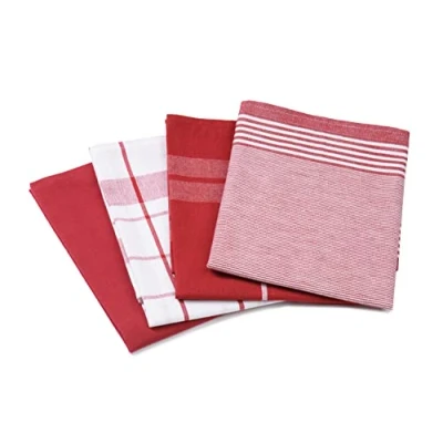Imagen de Gözze Set de paños cocina, 4 unidades, Tejido Jacquard 100%, Alta densidad material (200 g/m²), 50 x 70 cm Mostaza