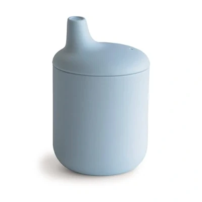 Imagen de mushie Vaso con Boquilla Taza para Sorber Bebés a Partir de 6 Meses Antiderrame y Antigoteo en Silicona sin BPA, Producto Durable Powder Blue