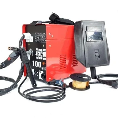 Imagen de Soldador hilo contínuo MIG 100 SIN GAS Máquina soldar ventilada con accesorios incluidos