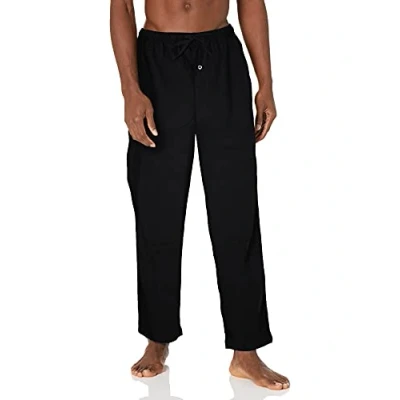 Imagen de Amazon Essentials Pantalón de pijama en franela (disponible tallas grandes y largos especiales) Hombre, Negro, XL