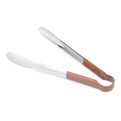 Imagen de HENDI pinzas para servir HACCP, mango en colores de cocina, alimentos, plancha, parilla, barbacoa, cocinar, asar, 300 mm, acero inoxidable, marrón