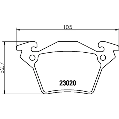 Imagen de HELLA 8DB 355 008 641 Juego de pastillas freno preparado para indicador desgaste MERCEDES BENZ: Vito Furgón, Bus, Clase V