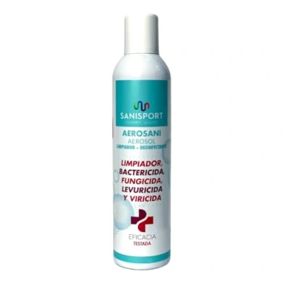 Imagen de SANISPORT, Spray Desinfectante de Superfícies, Aerosani Aerosol Limpiador y Desinfectante, Multiusos, 400 ML