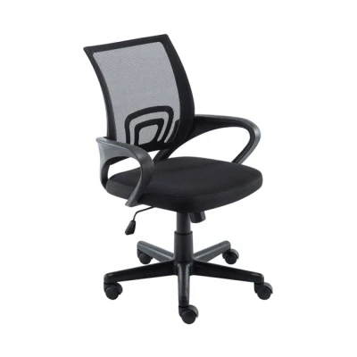 Imagen de Silla De Escritorio Genius Tapizada En Tejido Malla I Estudio Giratoria &amp; Regulable Altura Oficina Ligera Color:, Color:Negro