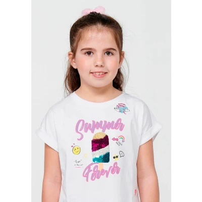 Imagen de Koroshi Camiseta estampada Blanco white para niños, Talla: 10 11a,