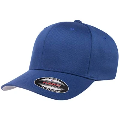 Imagen de Flexfit Gorra Ajustada de béisbol atlética para Hombre Tapa, Azul Cobalto, S M