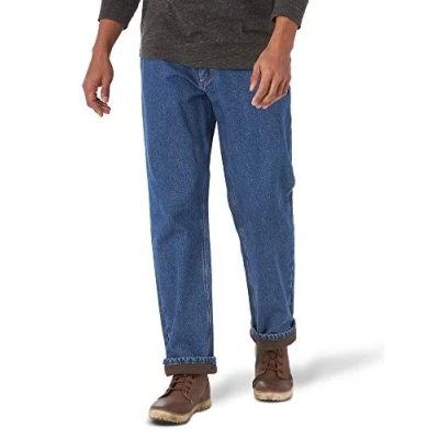 Imagen de Wrangler Men&#039;s Authentics Fleece Lined 5 Pocket Pant, Stonewash, 30X32
