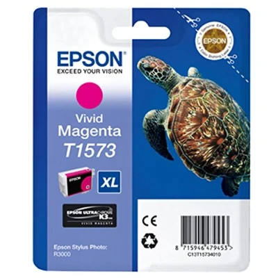 Imagen de Epson Cartucho Inyeccion Tinta Magenta Vivid T1573 25,9ml Blister Sin Alarma R/3000