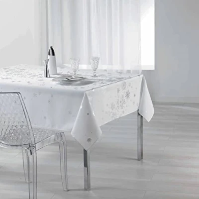 Imagen de Douceur d&#039;Intérieur Constelación Mantel, Poliéster, Blanco, 150 x 240 cm