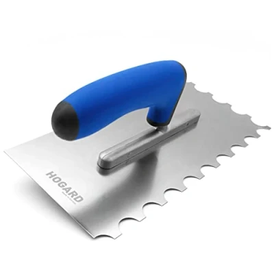 Imagen de HOGARD Redondo Llana Dentada Peine con Bit de Acero Inoxidable Mango Ergonómico, Made in EU, Dientes 20x10mm