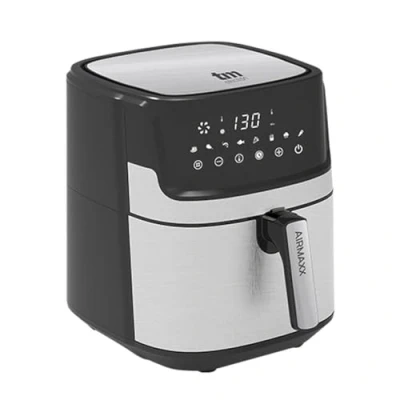 Imagen de TM Electron TMPFR255 AIRMAXX freidora sin aceite XXL, capacidad de 5,5 litros, cestillo antiadherente, incluye molde para pasteles y 6 moldes bollería, 8 programas, pantalla táctil, 1700W