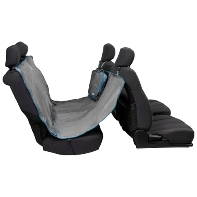 Imagen de Kurgo Funda de Asiento Coche para Perros Tipo Hamaca Protector Mascotas Cubierta Impermeable y Resistente a Las Manchas Estilo Heather Gris Antracita