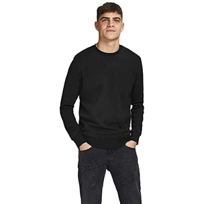 Imagen de Jack &amp; Jones Jjebasic Sweat Crew Neck Noos Sudadera, Negro, XXL Hombre
