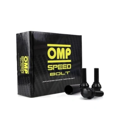 Imagen de OMP Speed Juego de 20 Tornillos Acero Colores M14X1.25 Llave 17/19 Largo 27mm Color Negro y Material DIN 10.9