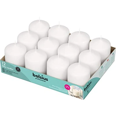 Imagen de Bolsius Bandeja de 12 velas (78 x 58 mm, aprox. 7,6 5,8 cm), color blanco