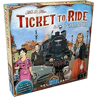 Imagen de Days of Wonder ¡Aventureros al Tren! Polonia Expansión Explora Paisajes y Construye Rutas a Partir De 8 Años 2 4 Jugadores 30 60 Minutos por Partida Multilenguaje (Incluye Español)