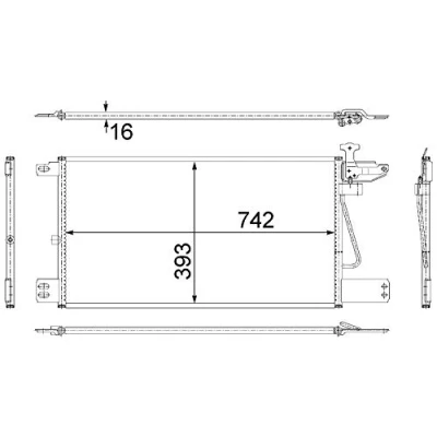 Imagen de Condensador, aire acondicionado MAHLE ORIGINAL AC 555 000S