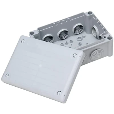 Imagen de Kopp caja de derivación para ambientes húmedos, 152 x 202 85 mm, IP66, conexión con 10 entradas cable M25, gris, 351013044