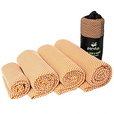 Imagen de pandoo Toalla de Viaje Microfibra Fibras Ecológicas Nylon y Bambú Manta Baño Secado Rápido Absorbente Antibacteriana Deporte, Viaje, Natación, Ducha Playa Estuche 200x80 cm