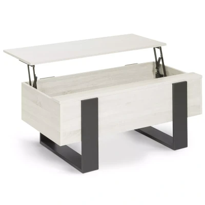 Imagen de IDMarket Phoenix Mesa de centro rectangular madera, color gris