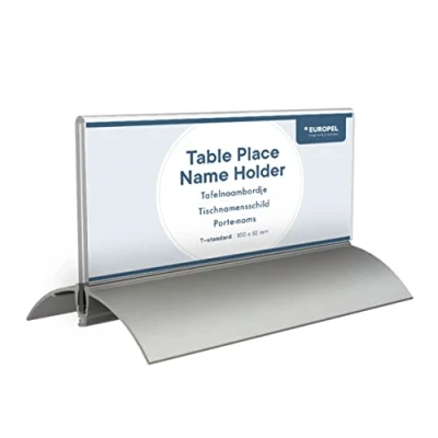 Imagen de OPUS 2 350086 Etiqueta para nombre de mesa, aluminio, acrílico, 61 mm x 150 mm, 1 unidad