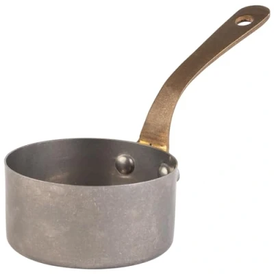 Imagen de APS 40781 SNACKHOLDER Cacerola (acero inoxidable, diámetro de 7 cm, altura 3,5 0,12 L, aspecto acero inoxidable envejecido)