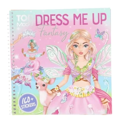 Imagen de Depesche 13439 TOPModel Dress Me Up Fantasy Libro 24 páginas preimpresas para diseñar tú Mismo, Incl. 11 Hojas de Pegatinas, Multicolor