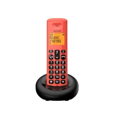 Imagen de ALCATEL E260 Solo Rojo Teléfono Inalámbrico. Bloqueo de Llamadas no deseadas, Función Manos Libres.