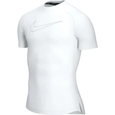 Imagen de Nike M NP DF Tight Top SS Camiseta, White/Black/Black, Hombre