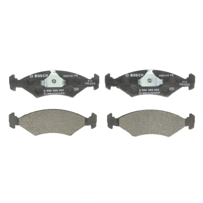 Imagen de BOSCH 0 986 466 402 Juego de pastillas freno Low Metallic con clip émbolo FORD: FIESTA Mk4, 2, 3
