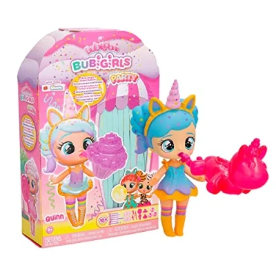 Imagen de IMC Toys Quinn, Muñeca Sorpresa Coleccionable a Vestir que Infla Pompas con 12 Accesorios, Juguete Regalo para Niñas y Niños +5 Años